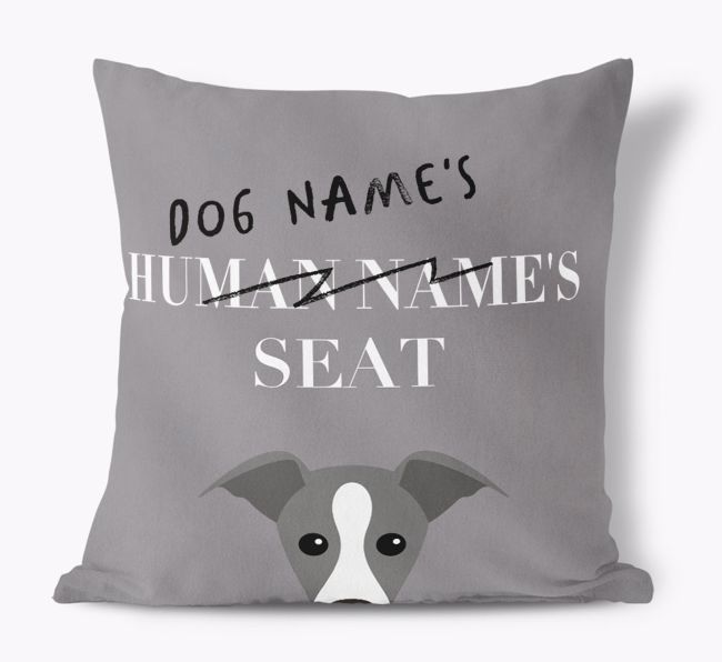 Human's Seat: Personalized {breedFullName} Canvas Pillow